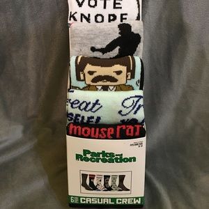 Parks and Recreation 6 Pair Socks Set